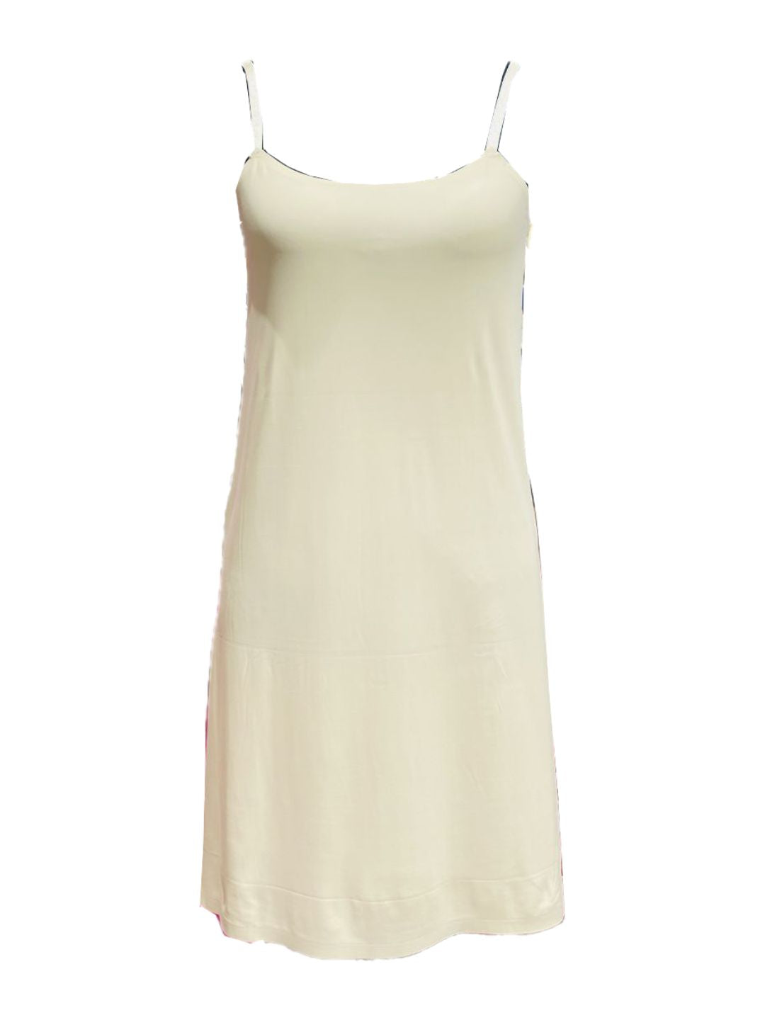 NATURAL FLESH-COLOURED MICROFIBER SLIP DRESS