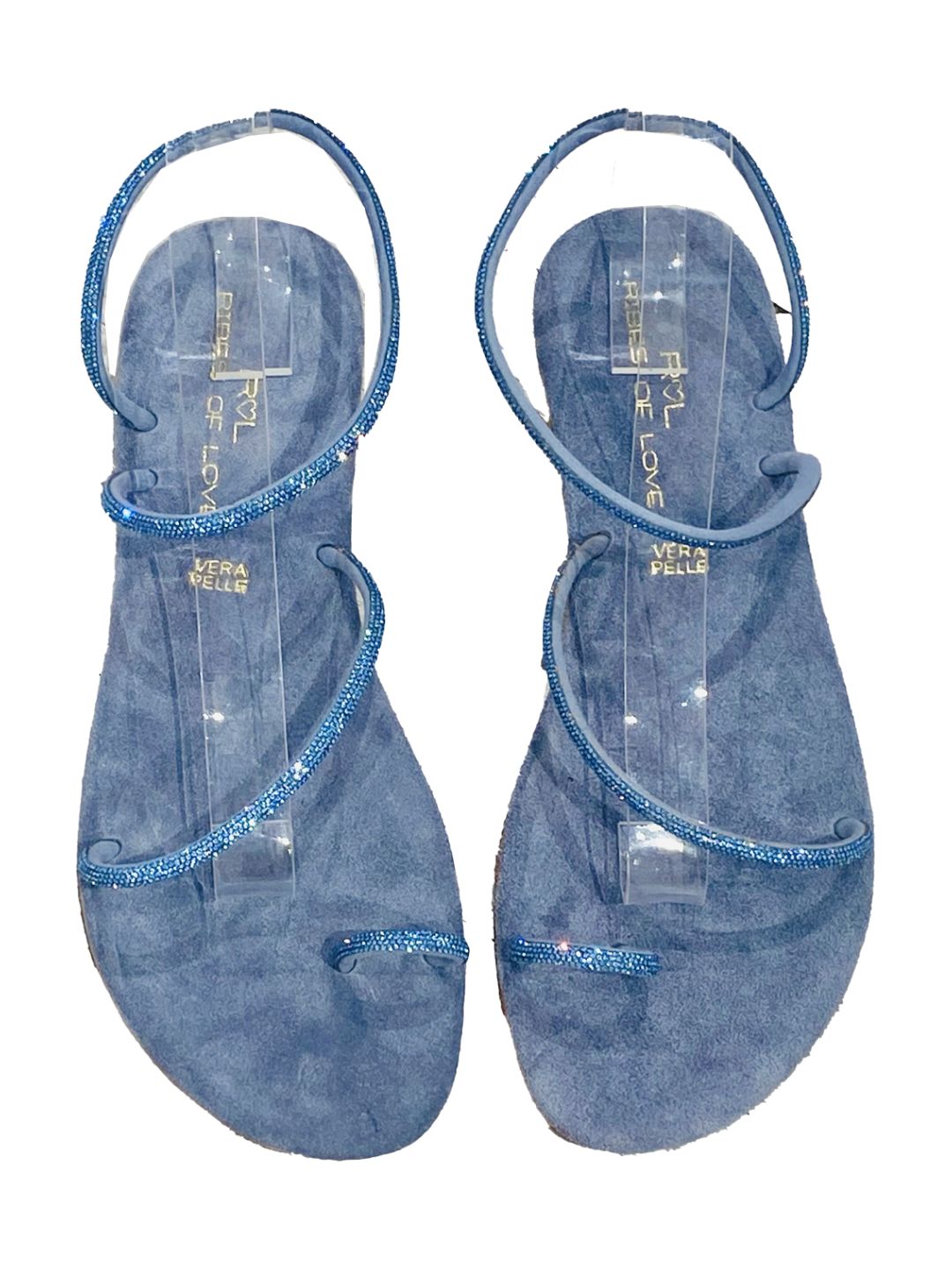 SANDALO GRECIA GLITTER Turchese Ribes of LOVE