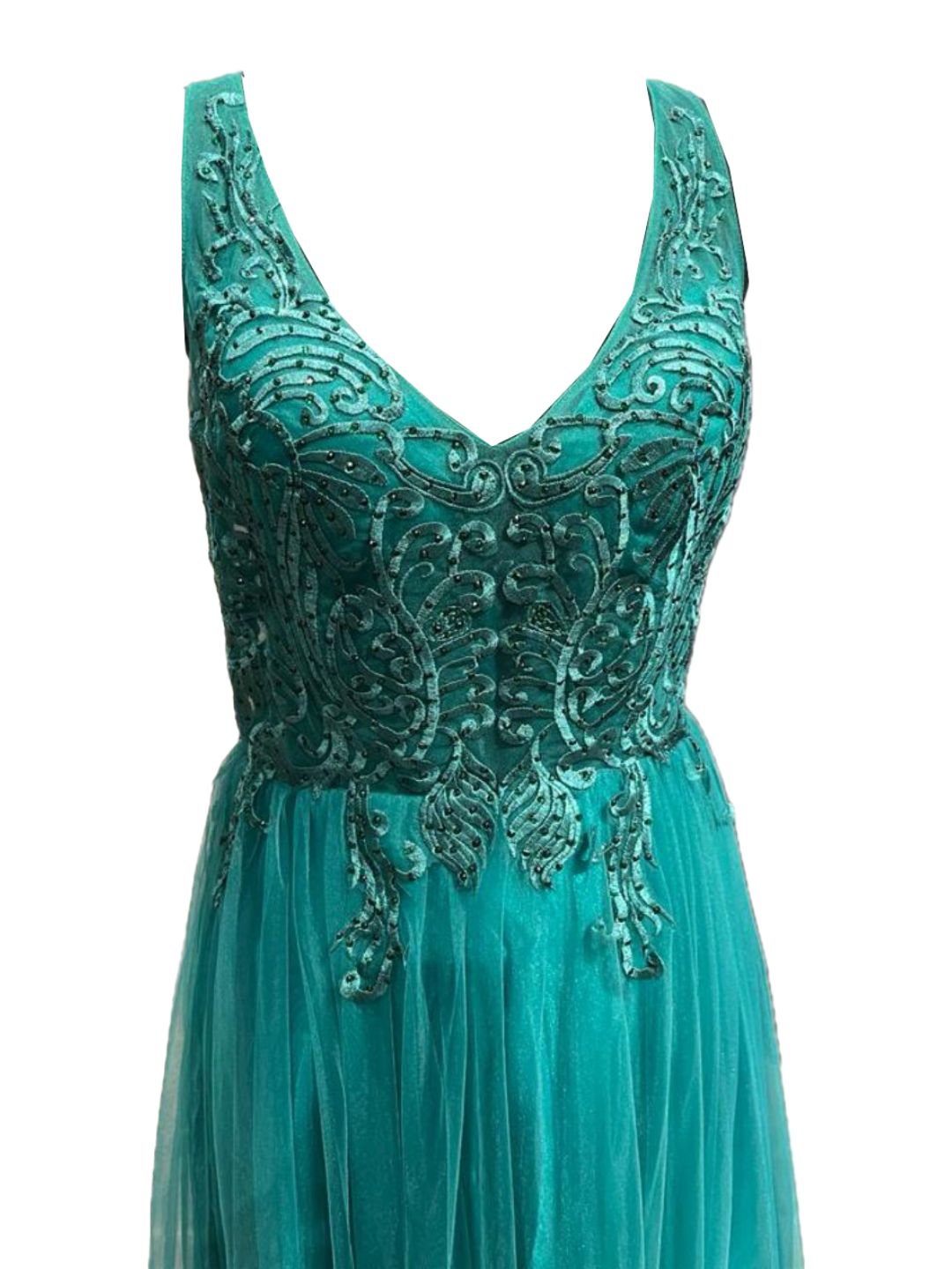 ABITO CERIMONIA TULLE VERDE 203