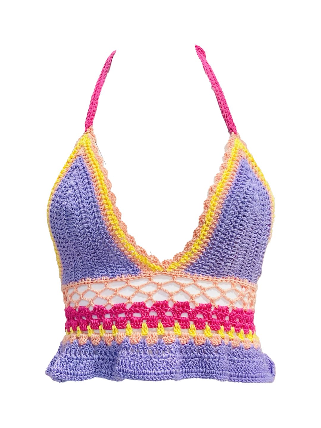 CROP TOP uncinetto LILLA 241038