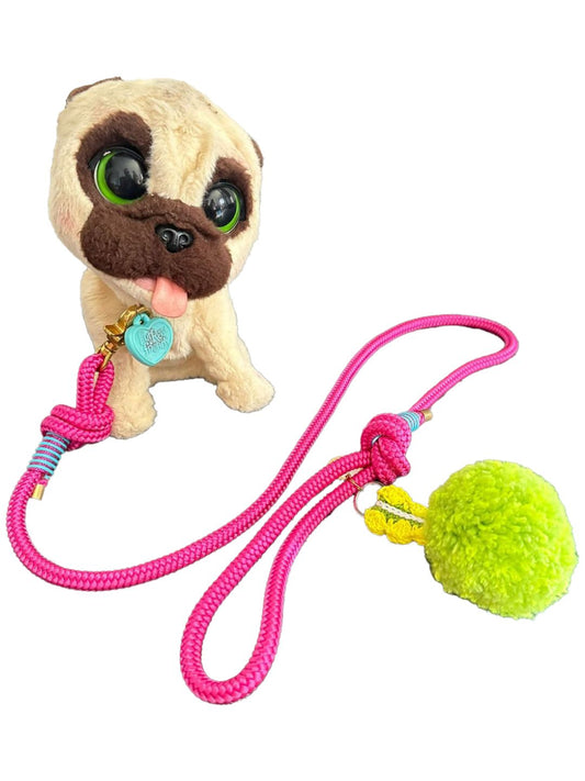 GUINZAGLIO MARLEY&ME POM POM GIALLO FLUO