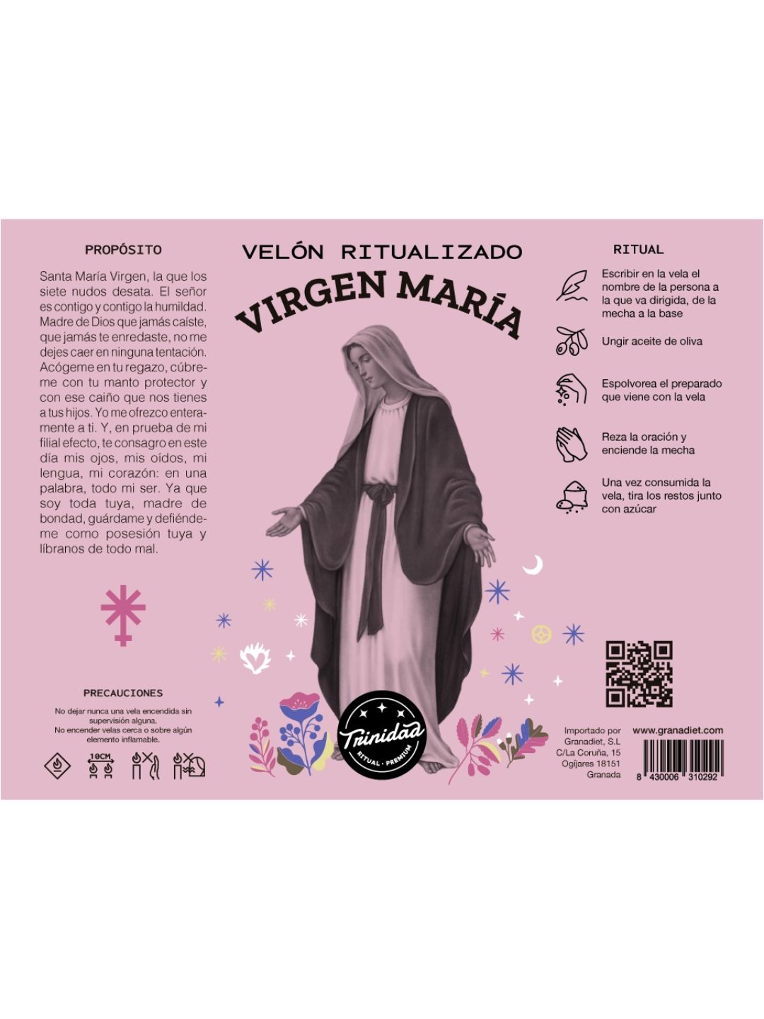 CANDELA RITUALI "VIRGEN MARIA"