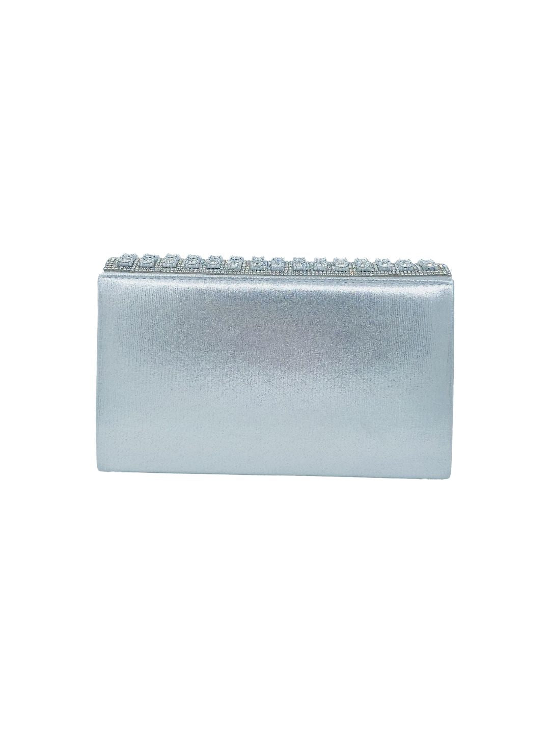 Pochette Strass Argento 2555