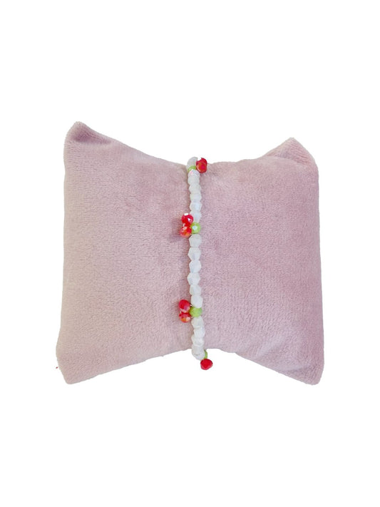 Bracciale Ciliegie Cristalli bianchi 🍒