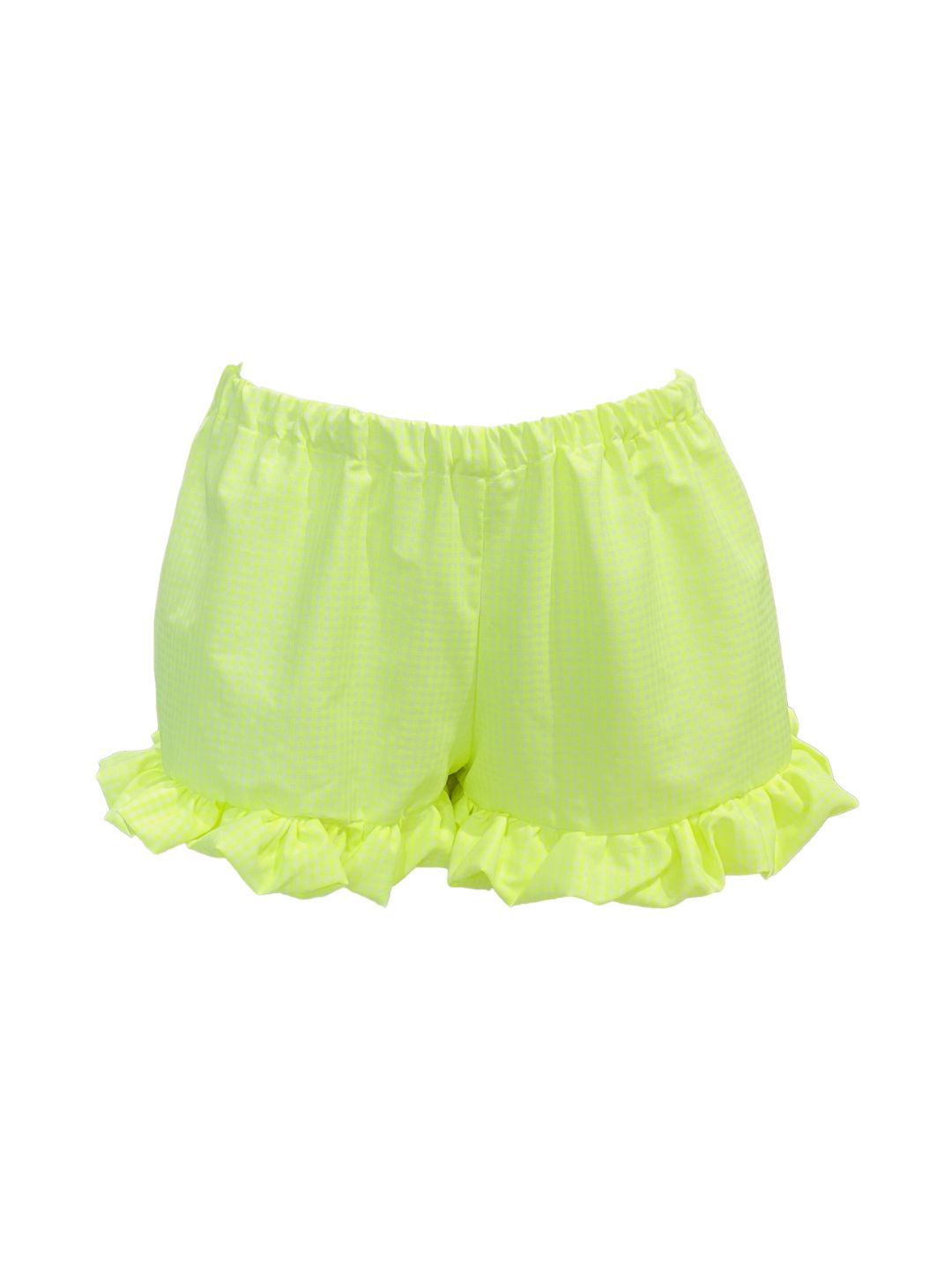 Shorts Vichy Galetta GIALLO FLUO Ribes of LOVE
