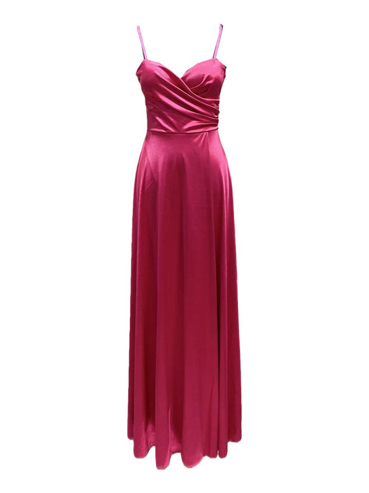 ABITO DA CERIMONIA IN RASO FUCSIA 24780