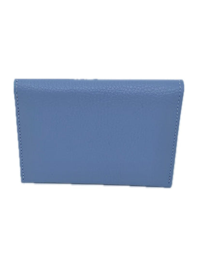 PORTAFOGLIO A BUSTA IN PELLE AZZURRO 5023