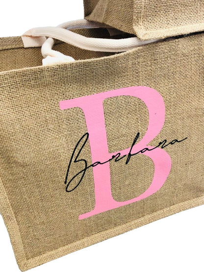 BORSA IUTA PERSONALIZZATA CON INIZIALI