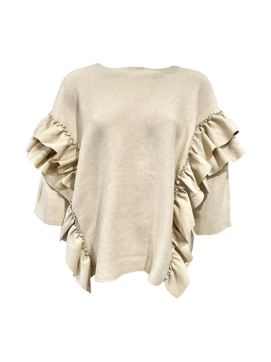 Maglia Scatoletta con volant Beije Chiaro