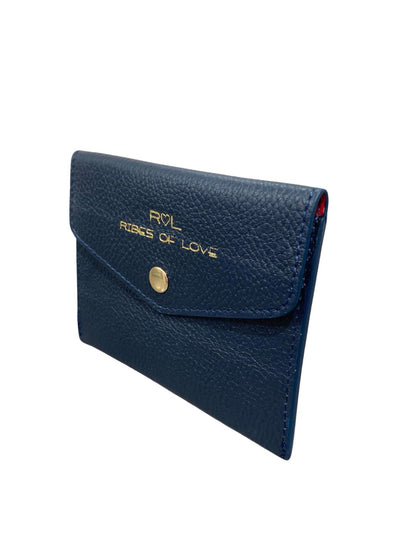 PORTAFOGLIO A BUSTA IN PELLE BLU 5023