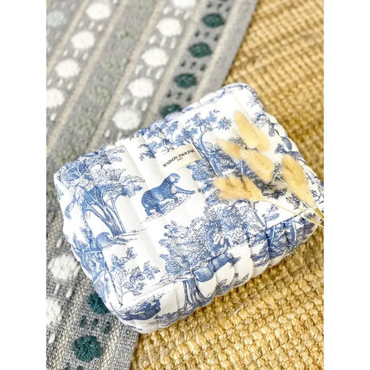 MAXI Pochette “Maison Pioline” ISPIRATO TOILE DE  JOUY Blu Nuvola