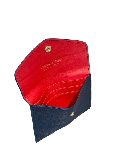 PORTAFOGLIO A BUSTA IN PELLE BLU 5023