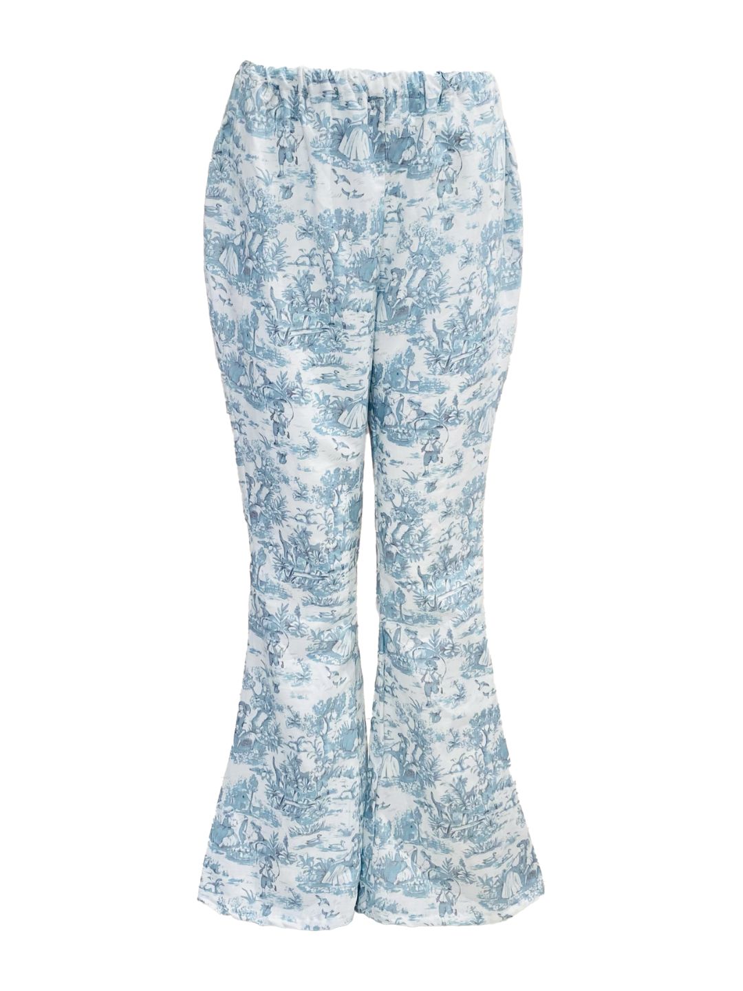 PANTALONE a zampa Toile de jouy Azzurro Ribes of LOVE