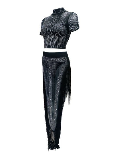 COMPLETO STRASS TOP GONNA FRANGE 739327