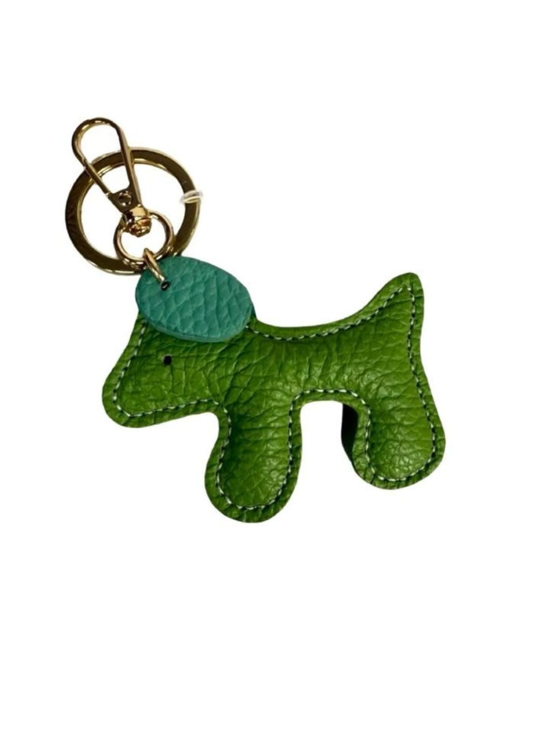 CANE PORTACHIAVI IN PELLE VERDE 19635