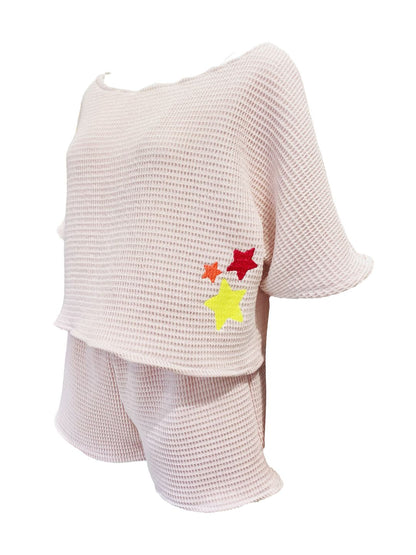 Completo “Stellina” – Blusa & Shorts Nido d’Ape Ribes of LOVE