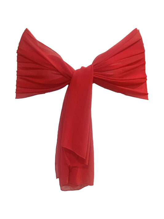 STOLA IN CHIFFON Rossa