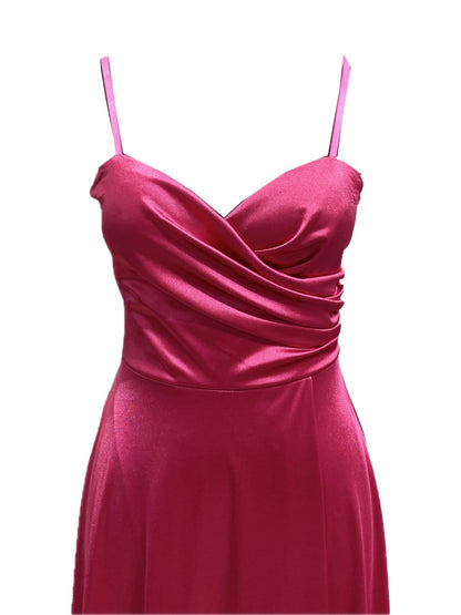 ABITO DA CERIMONIA IN RASO FUCSIA 24780