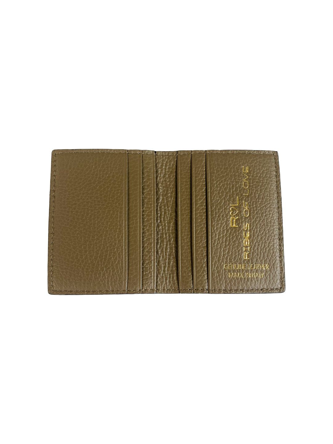 Portacarte Libretto in Pelle Taupe Scuro 132