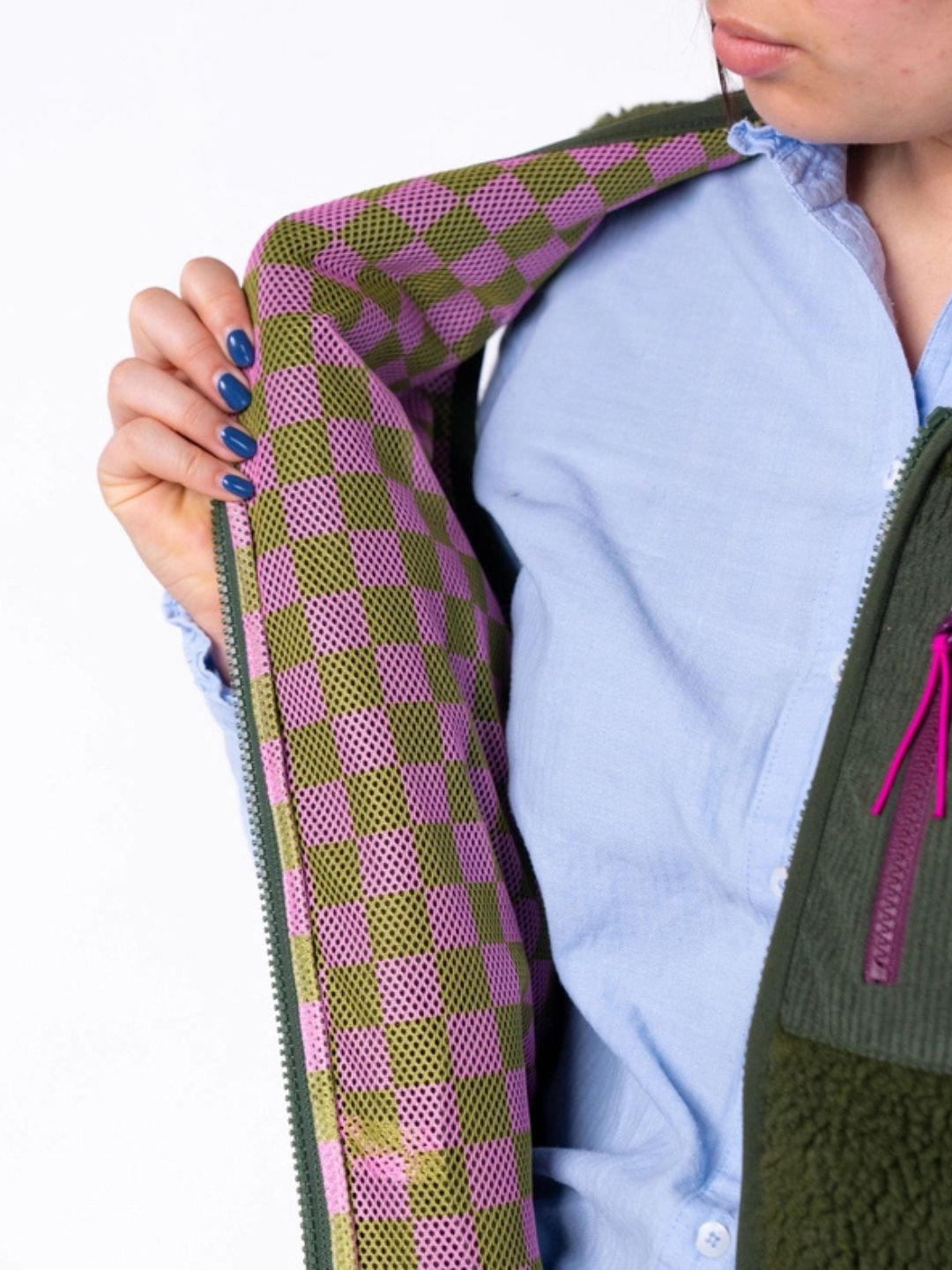 Gilet da donna Sherpa Verde