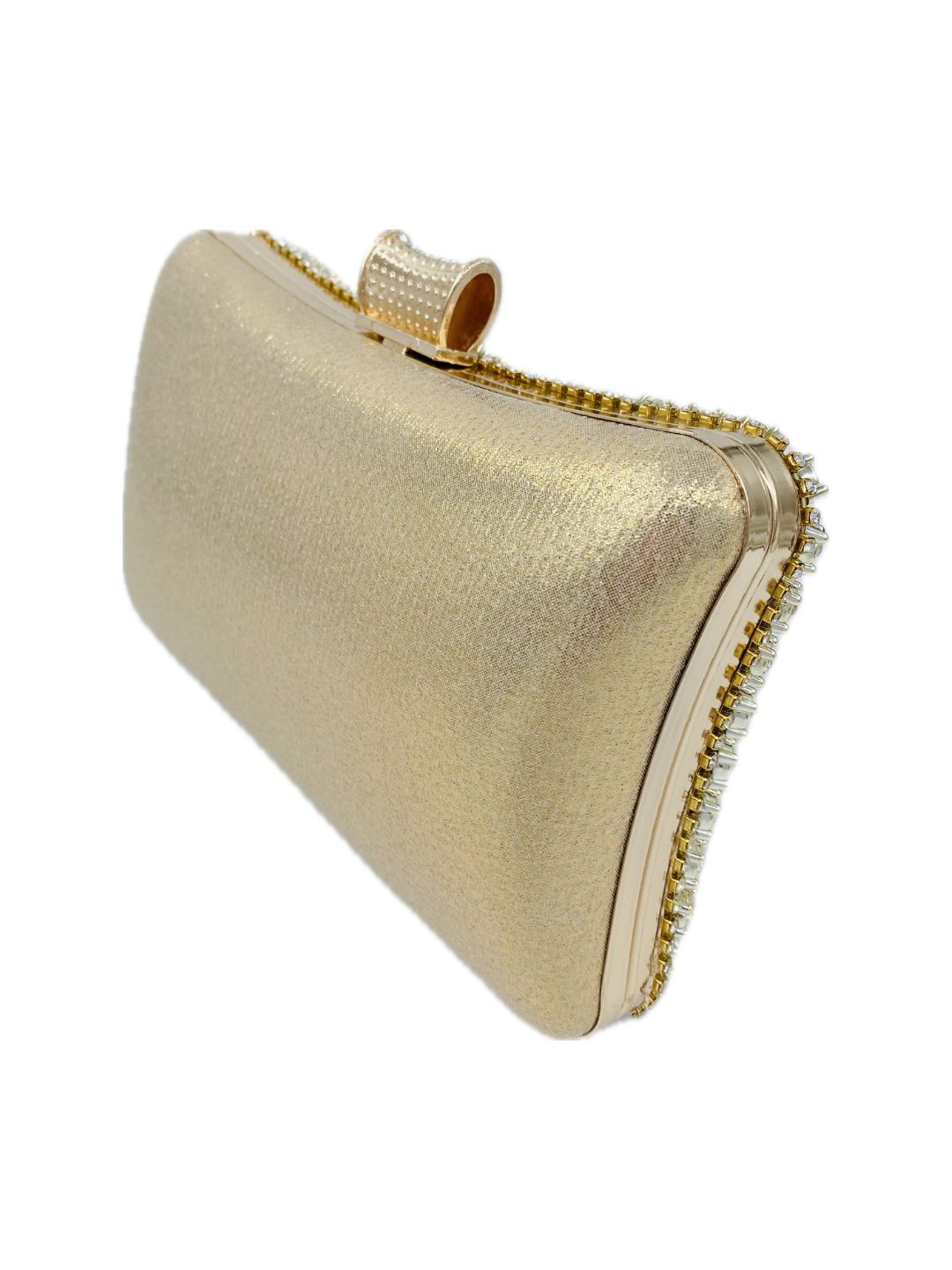 POCHETTE CLUTCH RETTANGOLARE STRASS ORO 9115