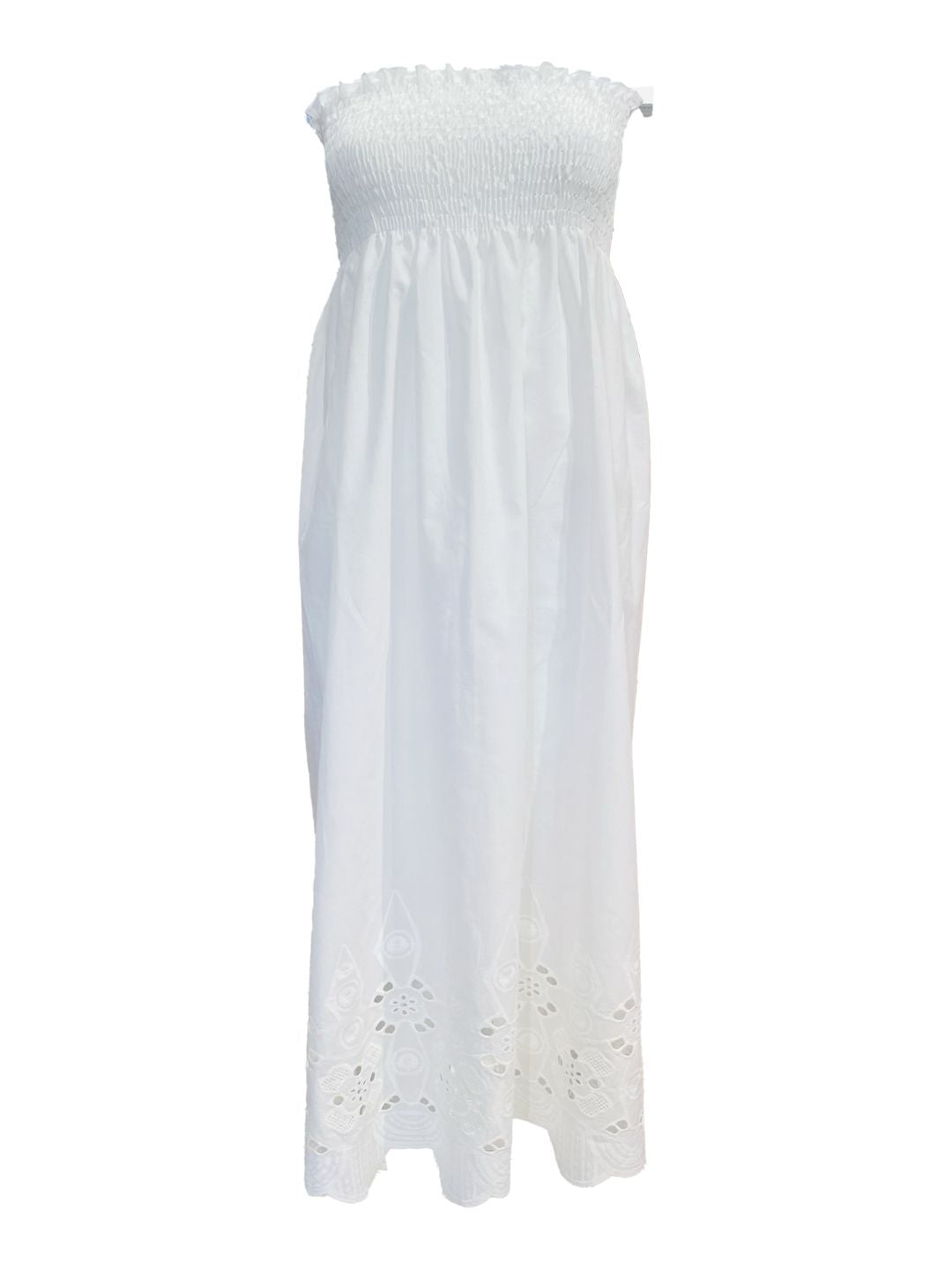 San Gallo White Ribes of LOVE BASIC LONG DRESS