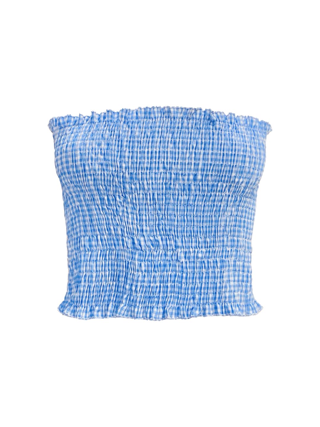 MINI TOP Punto Smock vichy Azzurro Ribes of LOVE