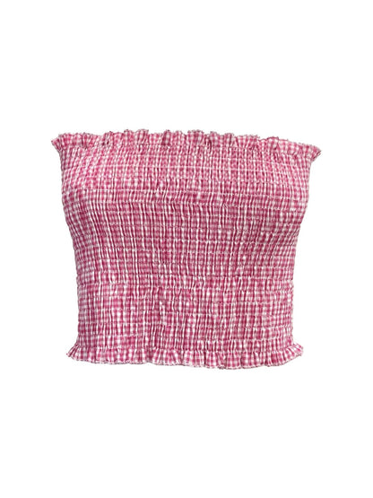 MINI TOP Punto Smock vichy Fragola Ribes of LOVE