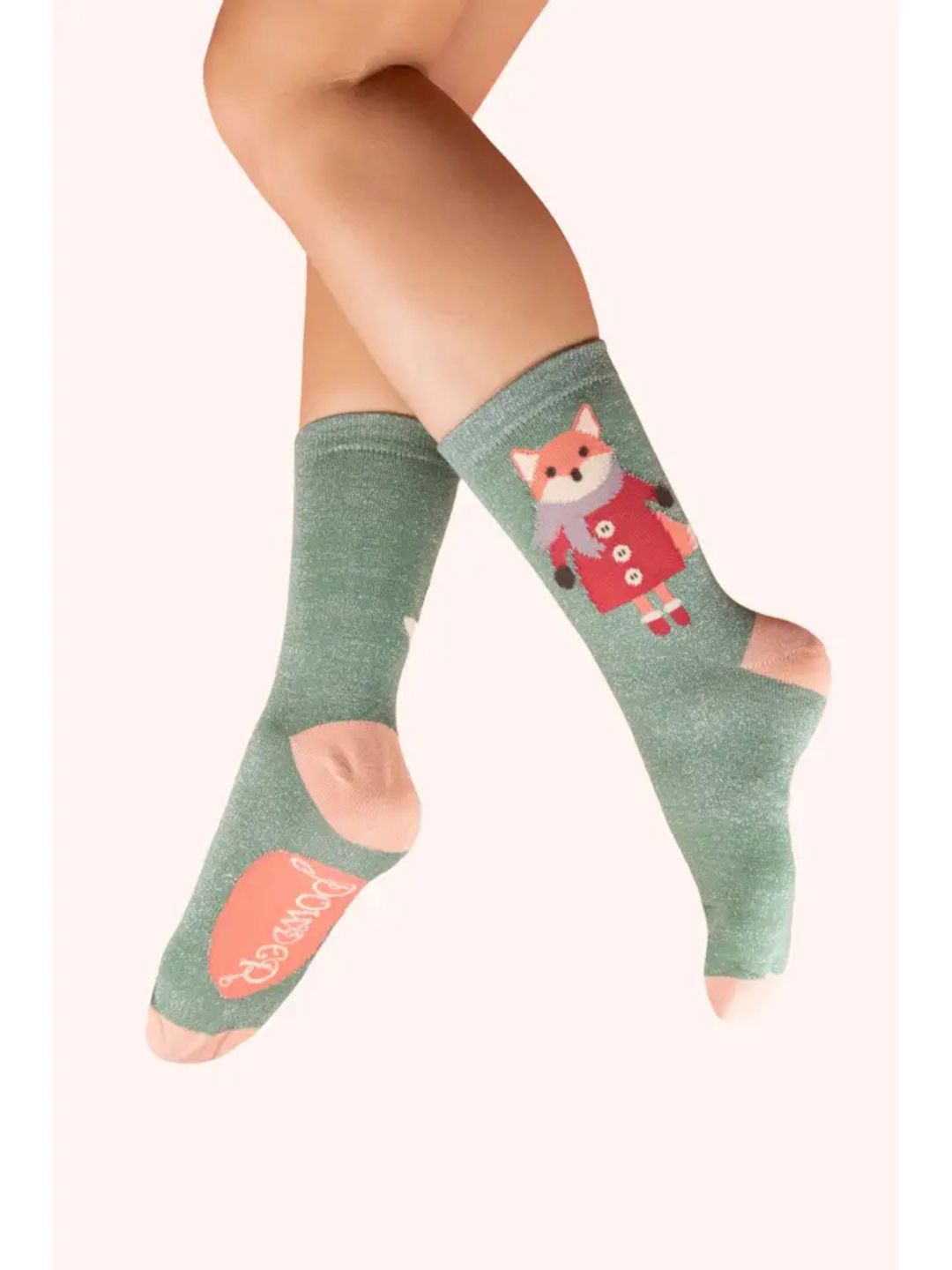 Calzini Glitter – Volpe Accogliente Verde