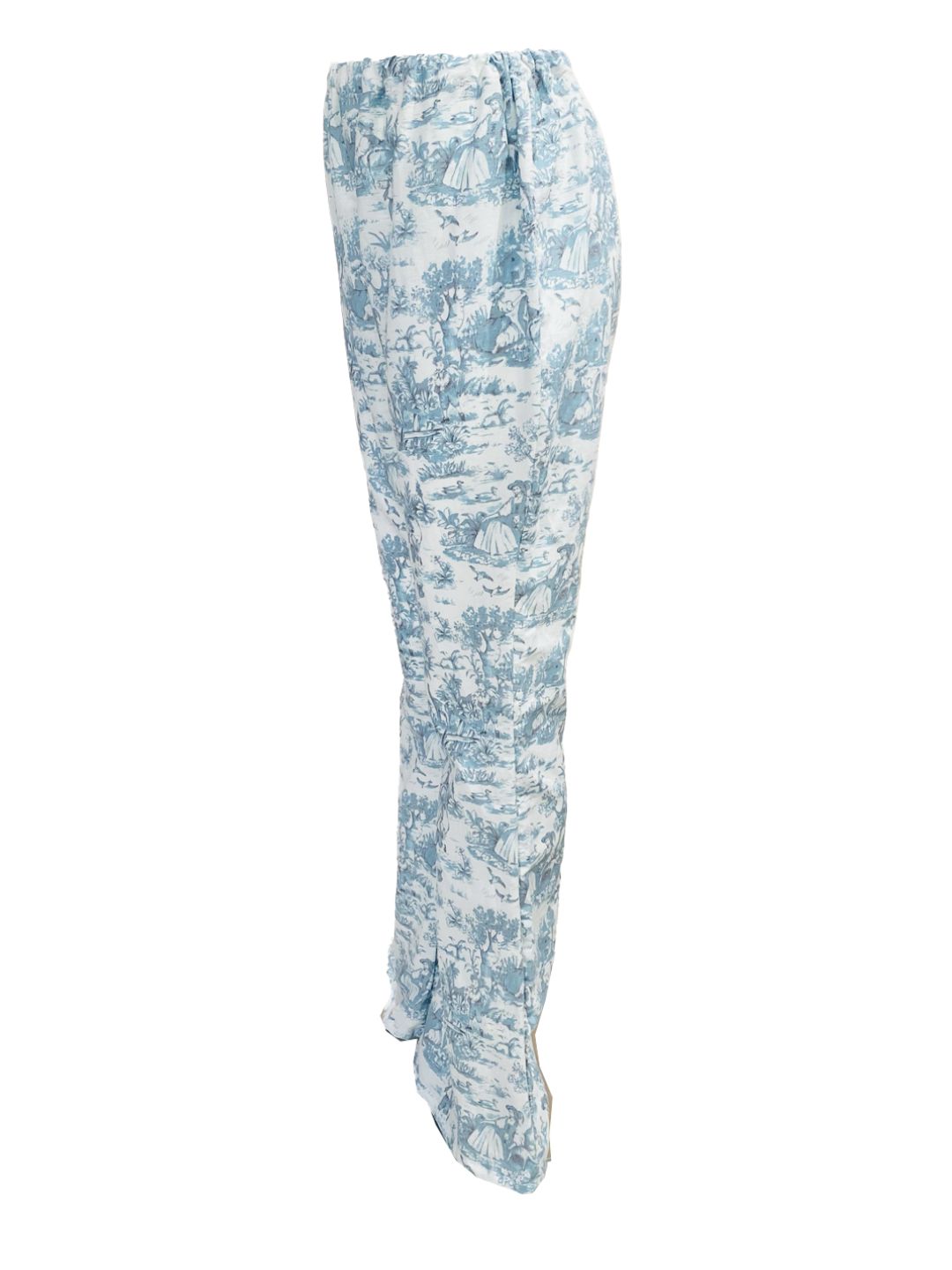 PANTALONE a zampa Toile de jouy Azzurro Ribes of LOVE