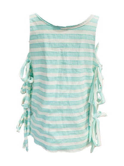 CANOTTA fiocchi Lila righe verdi Ribes of LOVE