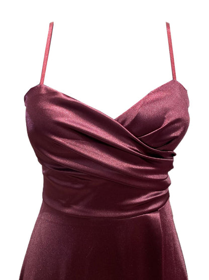 24780 BURGUNDY SATIN CEREMONIAL DRESS Ribes of LOVE 24780 BURGUNDY SATIN CEREMONIAL DRESS Ribes of LOVE