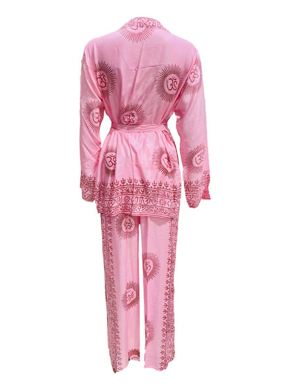 OM collection kimono and trousers set 