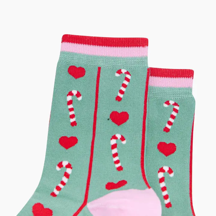 CALZINI IN BAMBÙ Verde Menta Candy Cane 4620CANESG
