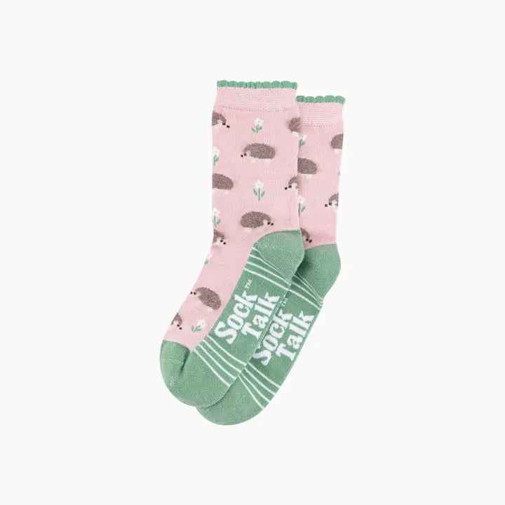CALZINI IN BAMBÙ Rosa con Fiori e Riccio 4436HEDGLP