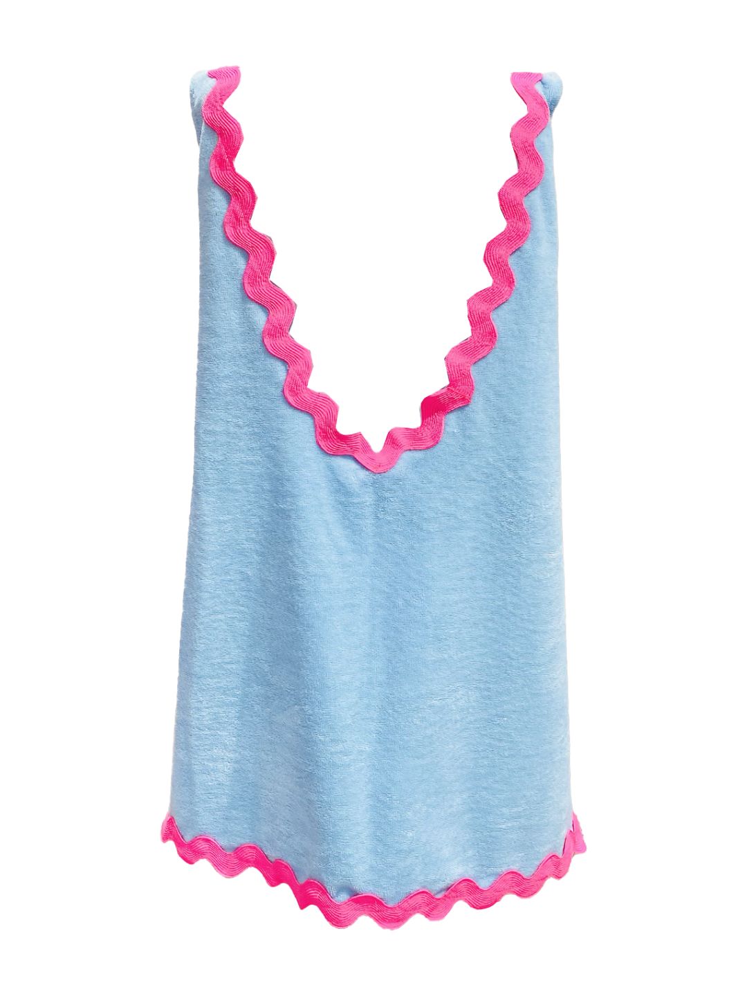 ABITO BASIC Spugna Bambù Azzurro Zig Zag Fucsia Ribes of LOVE