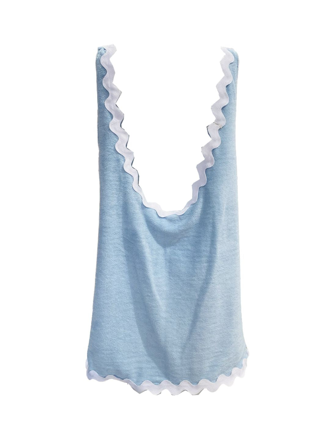 ABITO BASIC Spugna Bambù Azzurro Zig Zag Bianco Ribes of LOVE