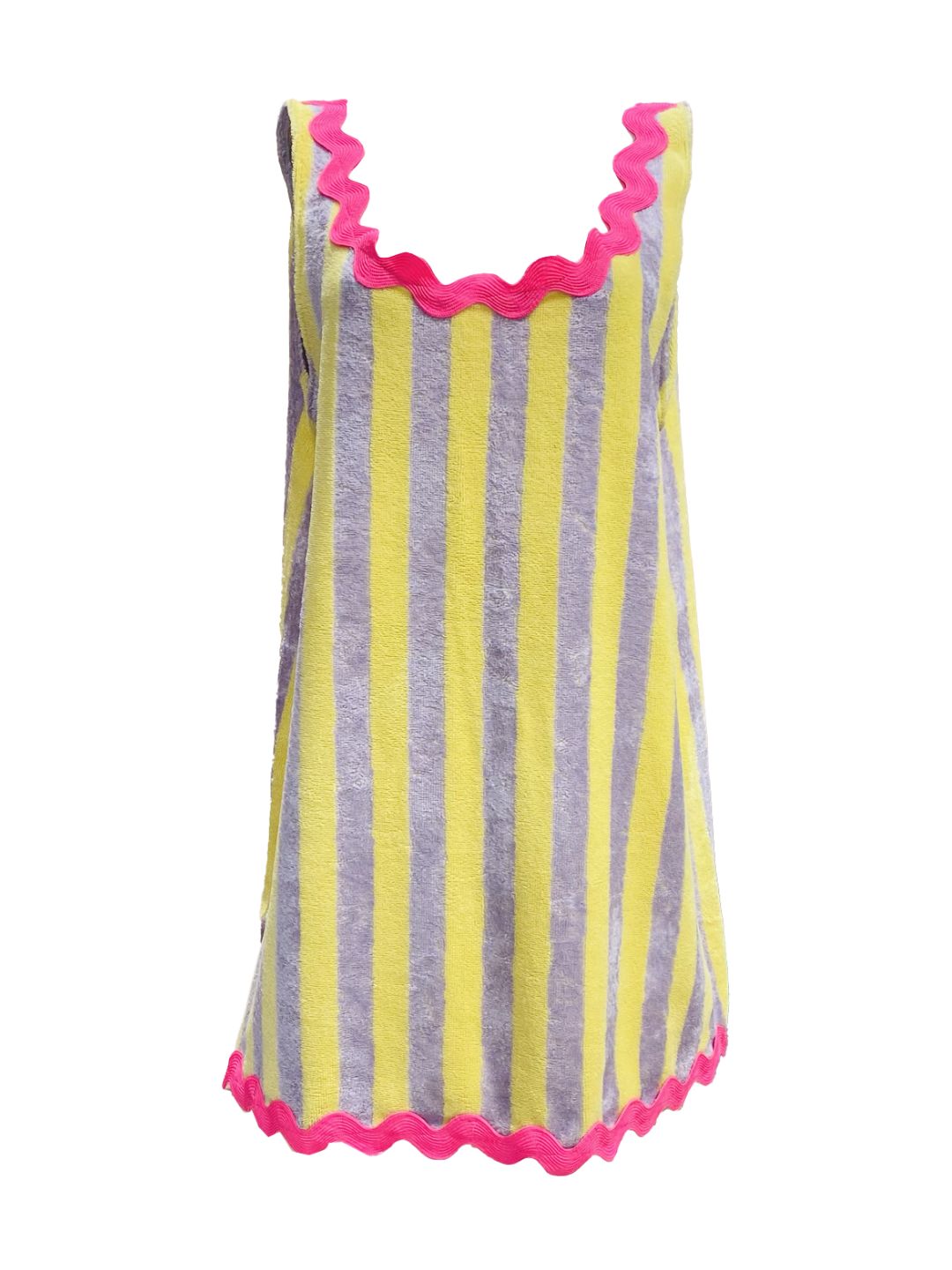 ABITO BASIC Spugna Bambù Riga Lilla Zig Zag Fucsia Ribes of LOVE