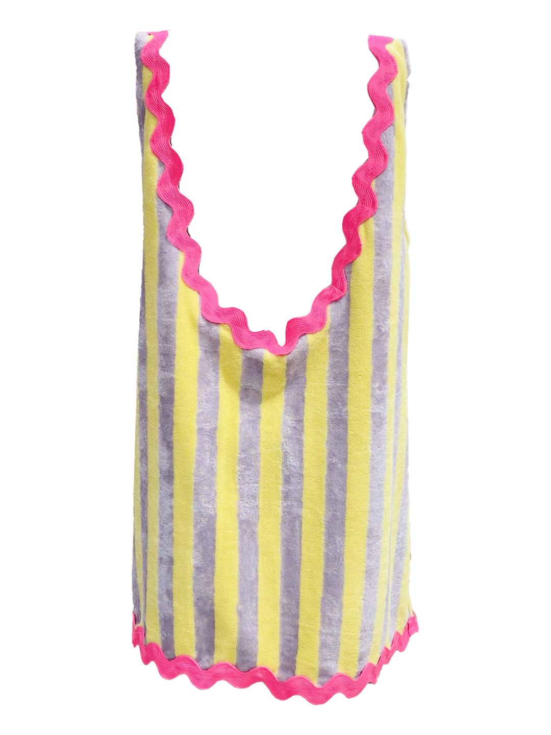 ABITO BASIC Spugna Bambù Riga Lilla Zig Zag Fucsia Ribes of LOVE