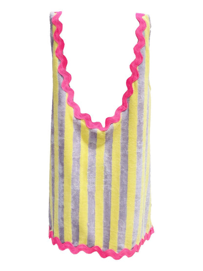 ABITO BASIC Spugna Bambù Riga Lilla Zig Zag Fucsia Ribes of LOVE