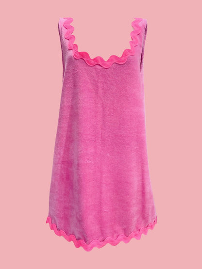 ABITO BASIC Spugna Bambù Rosa Zig Zag Fucsia Ribes of LOVE