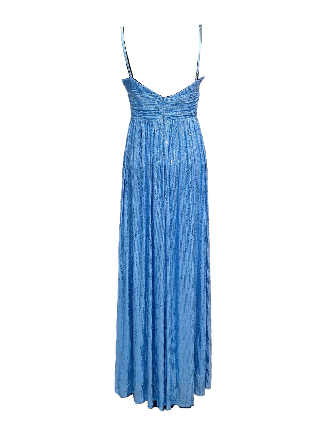 ABITO CERIMONIA PAILETTES AZZURRO A038