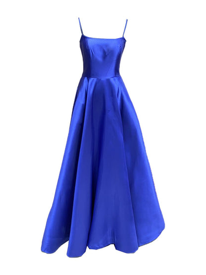 STIFF BLUETTE SATIN CEREMONY DRESS 6535