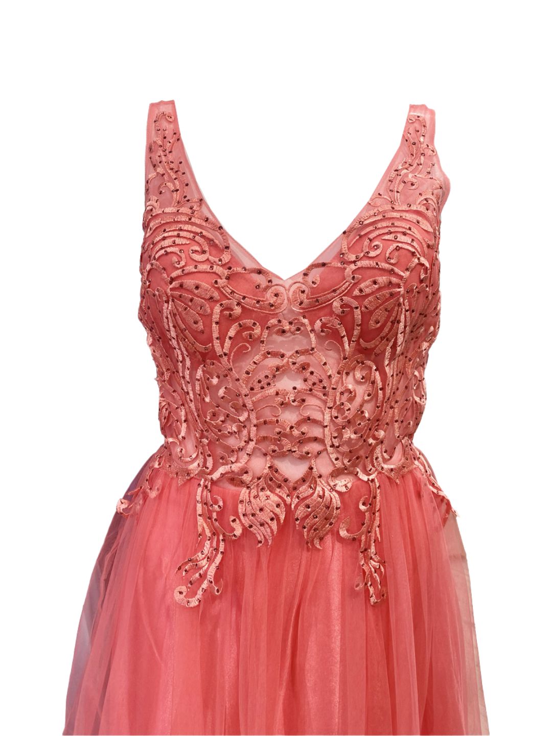 CORAL TULLE CEREMONY DRESS 203