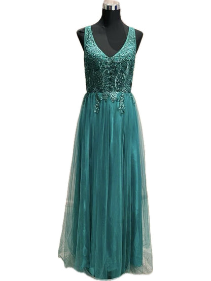 ABITO CERIMONIA TULLE VERDE 203