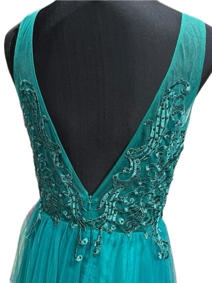 ABITO CERIMONIA TULLE VERDE 203