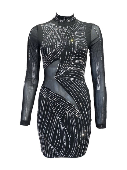 ABITO CORTO CON STRASS 902254