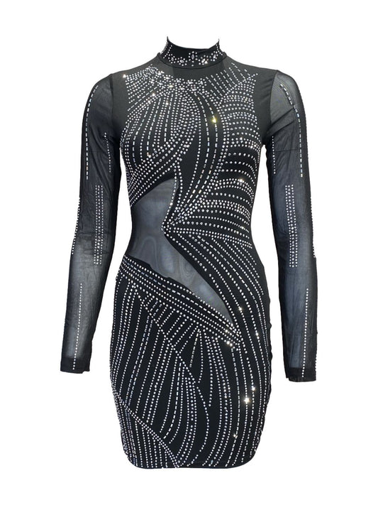 ABITO CORTO CON STRASS 902254