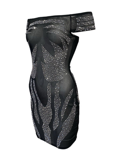 ABITO CORTO CON STRASS 906926