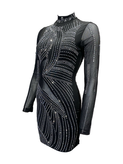 ABITO CORTO CON STRASS 902254